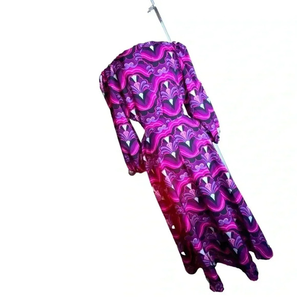 Area Stars Cutout Midriff Long Sleeve Dress NWT Size Large Holiday Party - Picture 6 of 16